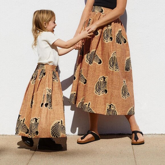 Anthropologie Midi Zebra Print Skirt - Picture 2 of 6